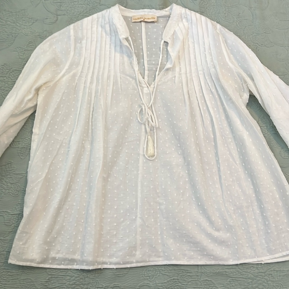 Natalie Martin Swiss dot blouse size M